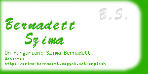 bernadett szima business card